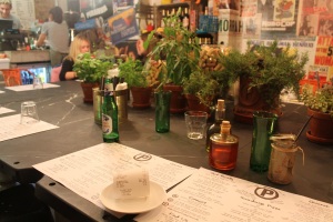 Herb forests adorn the communal table at Peter and that's enough